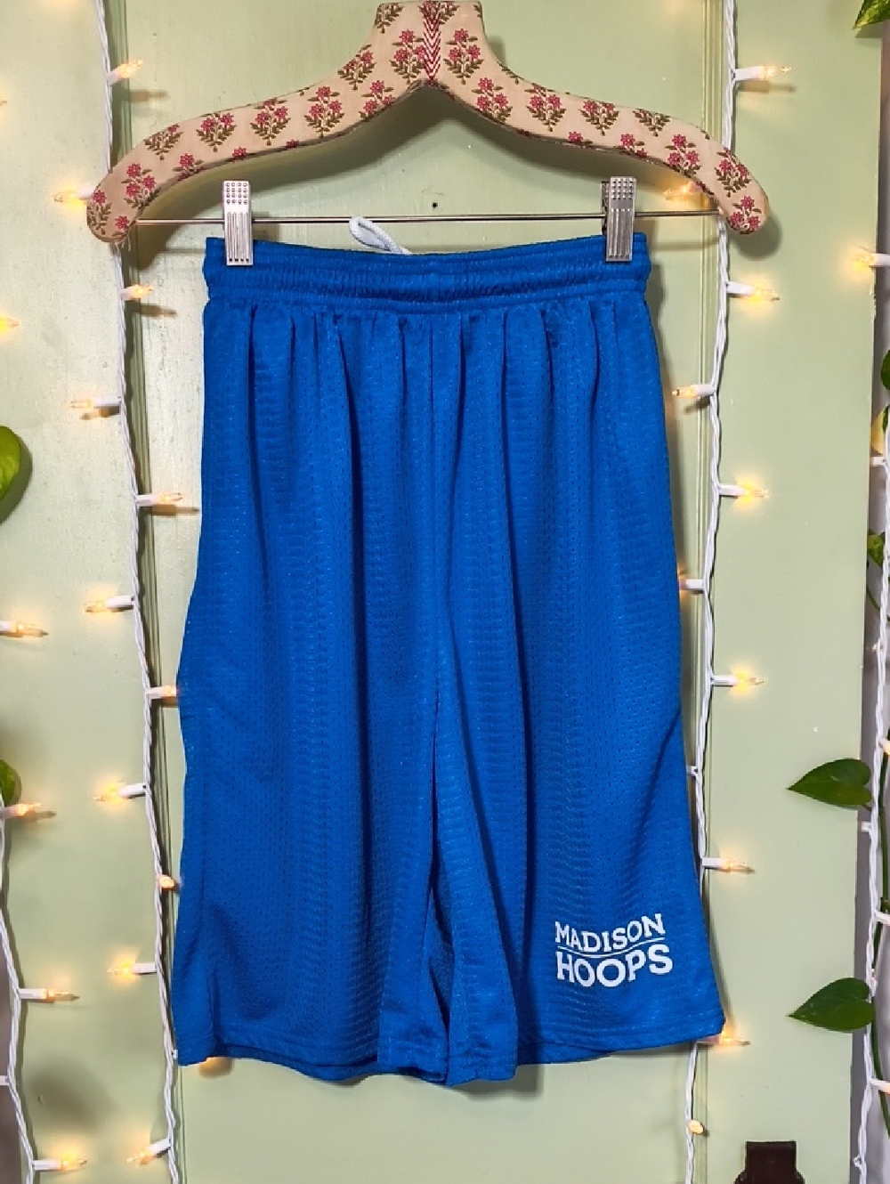 Men's Champro Madison Hoops Northeast Ohio ⚡Blue White Mesh Basketball Shorts S